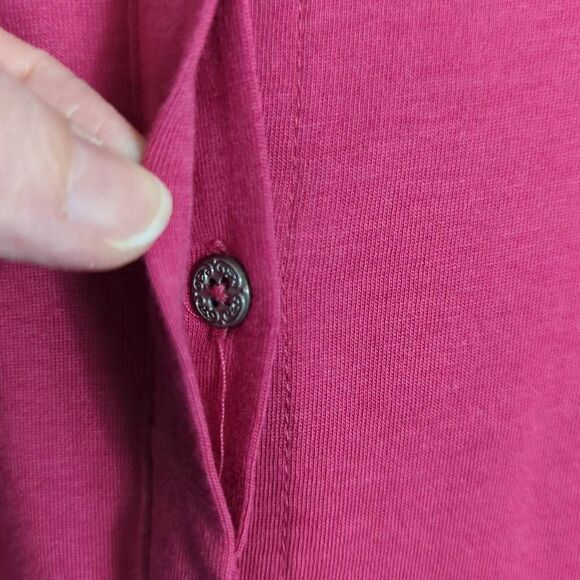 J. Jill pink button up cotton & modal shirt size XL Long Line Soft Long Sleeve - Picture 4 of 12
